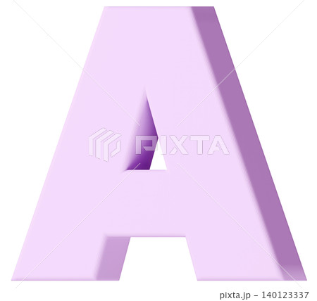 3D素材_アルファベット_A_紫 3D素材_アルファベット_A_紫 140123337