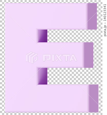 3D Material_Alphabet_E_Purple 3D Material_Alphabet_E_Purple 140123341