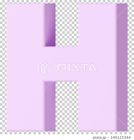 3D材質_字母_H_紫色 3D材質_字母_H_紫色 140123344