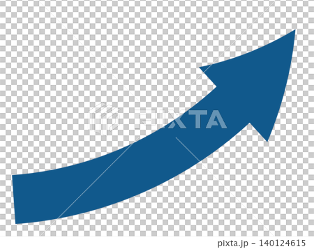 A simple, upward-sloping navy blue arrow. A simple, upward-sloping navy blue arrow. 140124615
