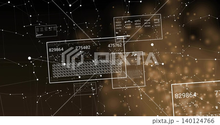 Floating HUD panels with keyboard grid occupying center of 3D data, showing numeric readouts, nodes Floating HUD panels with keyboard grid occupying center of 3D data, showing numeric readouts, nodes 140124766