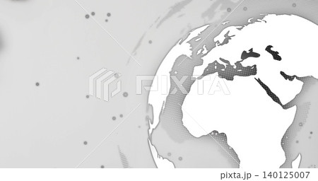 Showing stylized globe with halftone Europe Africa Middle East on right side, digital graphic Showing stylized globe with halftone Europe Africa Middle East on right side, digital graphic 140125007