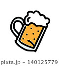 ビールの手描きイラスト素材01 140125779