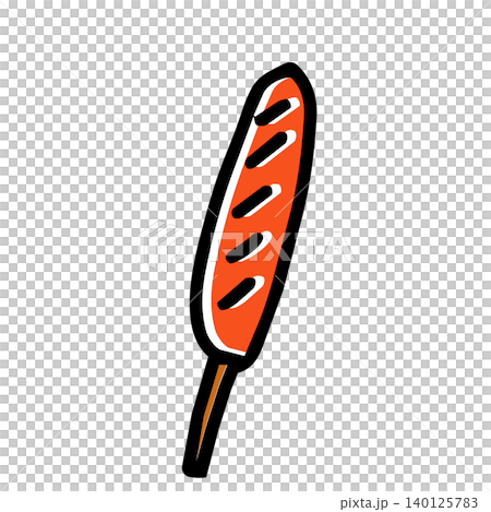 フランクフルトの手描きイラスト素材 140125783
