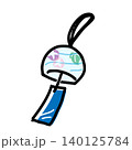 風鈴の手描きイラスト素材 140125784