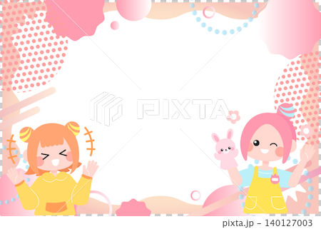 一幅暖色調的普普風格相框,描繪了一位幼兒園老師和孩子們。 一幅暖色調的普普風格相框,描繪了一位幼兒園老師和孩子們。 140127003