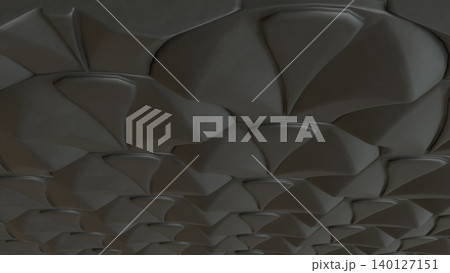 Dark Geometric Scallop Wall Texture 3d render. 140127151