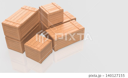 Wooden Cargo Crates For Warehouse Storage 3d render. Wooden Cargo Crates For Warehouse Storage 3d render. 140127155