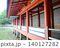 安芸の宮島厳島神社西朝座屋廻廊と満ち潮 140127282