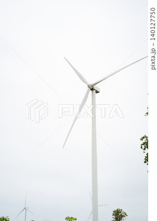 Wind energy. Wind power. Sustainable, renewable energy. Wind turbines generate electricity. Wind farm. Sustainable resources. Sustainable development. Green technology for energy sustainability. 140127750