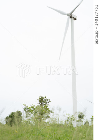 Wind energy. Wind power. Sustainable, renewable energy. Wind turbines generate electricity. Wind farm. Sustainable resources. Sustainable development. Green technology for energy sustainability. 140127751