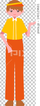 ファーストフード店員 全身イラスト ファーストフード店員 全身イラスト 140129681
