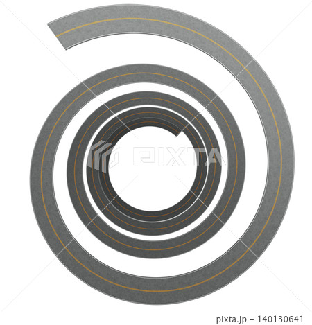 3d rendering spiral highway road winding path isolated concept 140130641