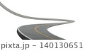 3d rendering winding asphalt highway road extending into distance 140130651