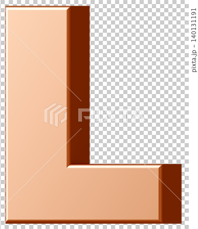 3D材質_字母_L_金色 3D材質_字母_L_金色 140131191