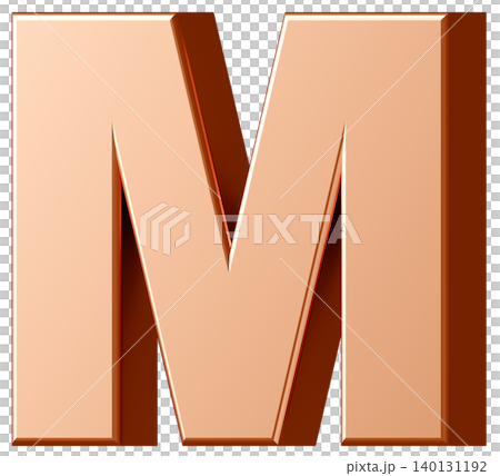 3D材質_字母_M_金色 140131192