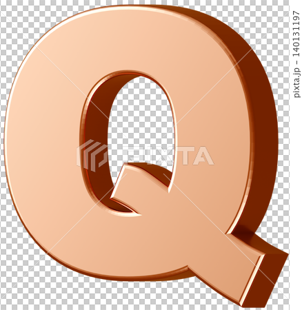 3D Material_Alphabet_Q_Gold 3D Material_Alphabet_Q_Gold 140131197