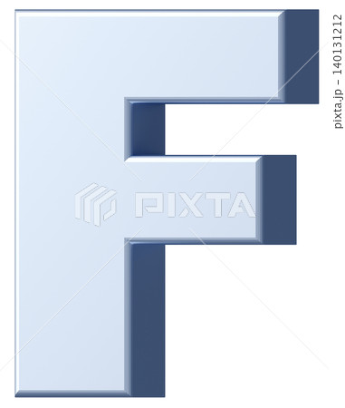 3D素材_アルファベット_F_銀 140131212