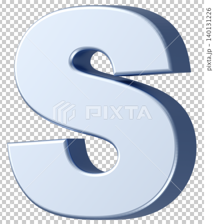 3D素材_アルファベット_S_銀 3D素材_アルファベット_S_銀 140131226