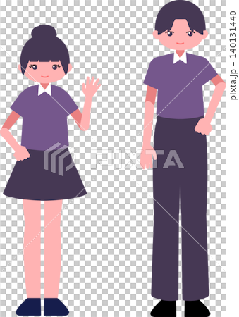Full-body illustrations of men and women Full-body illustrations of men and women 140131440