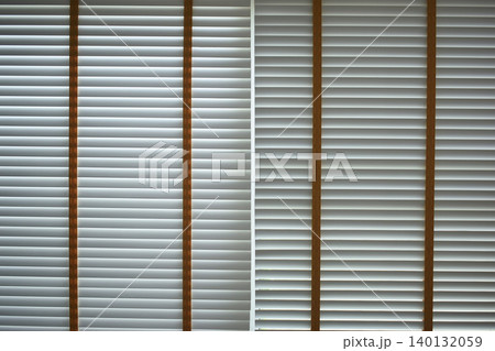 white window blinds in home, object for decorate interior of house 140132059