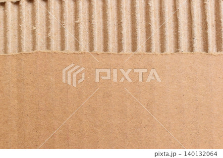tear brown cardboard box texture background, recycle material 140132064
