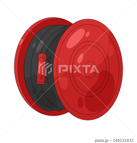 Illustration of fire hose 140132832