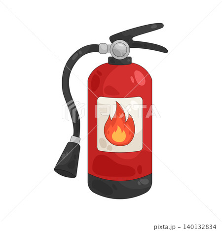 Illustration of fire extinguisher Illustration of fire extinguisher 140132834
