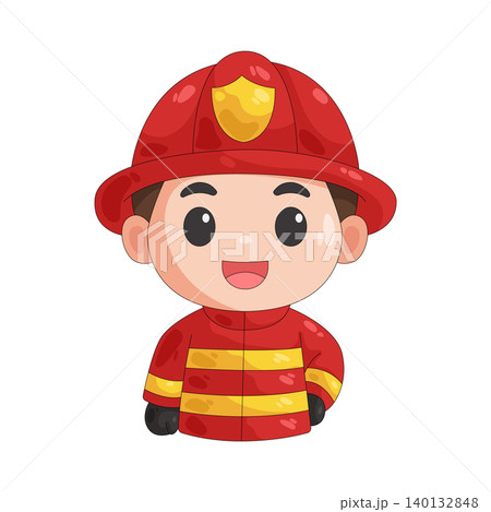 Illustration of firefighter Illustration of firefighter 140132848