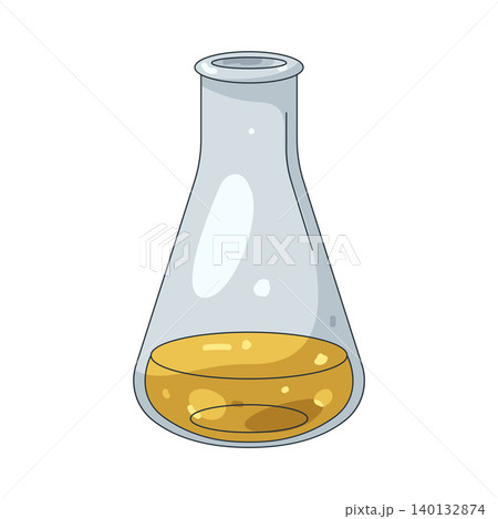 Illustration of flask with oil 140132874
