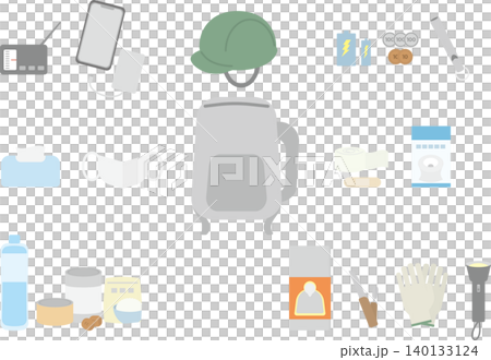 防災セットのシンプルなイラスト 140133124