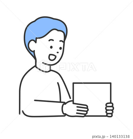 荷物を受け取る男性のイラスト 荷物を受け取る男性のイラスト 140133138