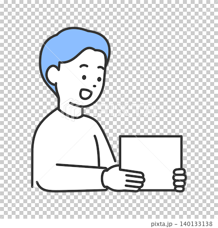 荷物を受け取る男性のイラスト 荷物を受け取る男性のイラスト 140133138