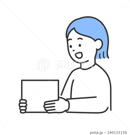 荷物を受け取る女性のイラスト 宅配受取 オンラインショッピング 荷物を受け取る女性のイラスト 宅配受取 オンラインショッピング 140133139