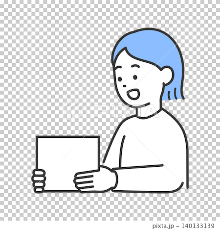 荷物を受け取る女性のイラスト 宅配受取 オンラインショッピング 荷物を受け取る女性のイラスト 宅配受取 オンラインショッピング 140133139