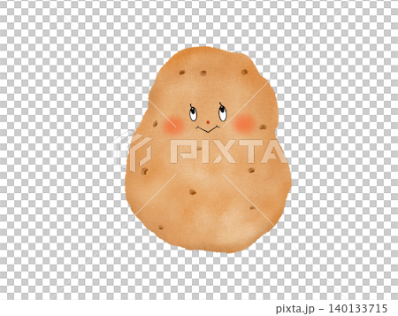 かわいいじゃがいものイラスト 水彩画風 手描き かわいいじゃがいものイラスト 水彩画風 手描き 140133715