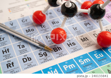 Molecules chemical on a periodic table background. Molecules chemical on a periodic table background. 140133841