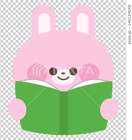 読書中のかわいいうさぎ 140134048