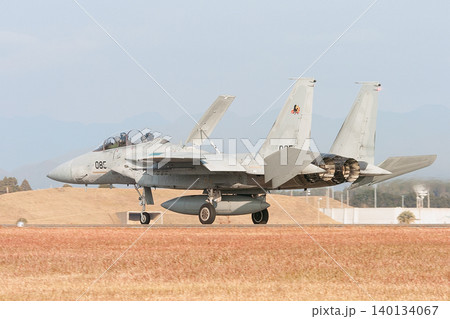 航空自衛隊第23飛行隊F-15DJイーグルの着陸 140134067