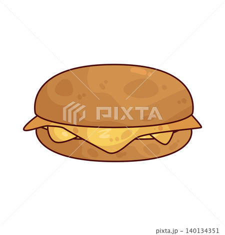 Illustration of Cheeseburger 140134351