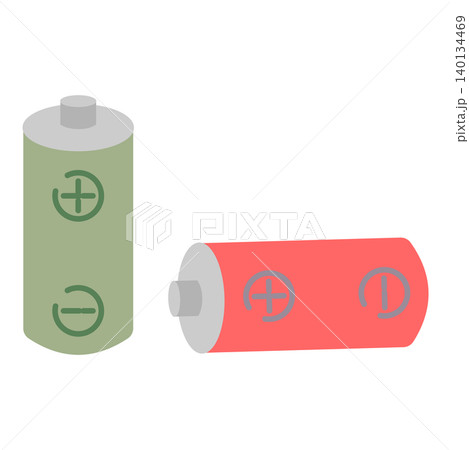 防災用品に使える乾電池のイラスト 防災用品に使える乾電池のイラスト 140134469