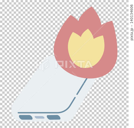 燃えているモバイルバッテリーのイラスト 140134606