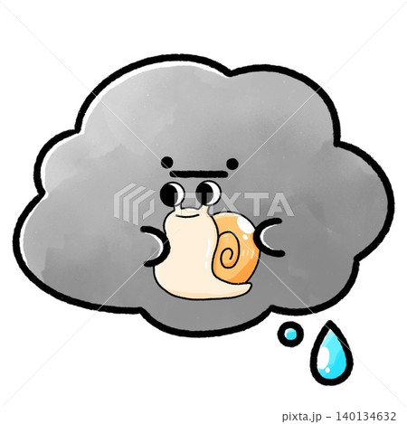 ふわふわ雨雲|かたつむり抱っこ ふわふわ雨雲|かたつむり抱っこ 140134632