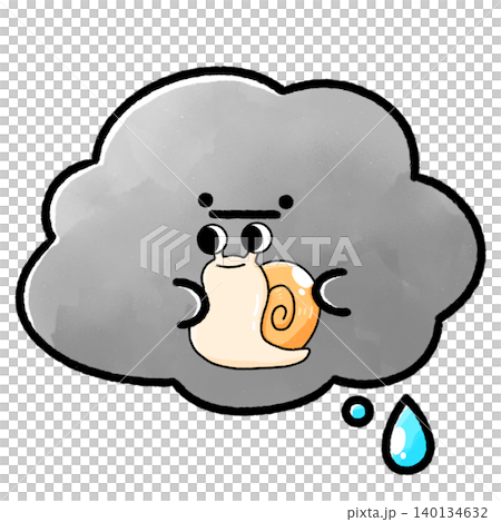 ふわふわ雨雲|かたつむり抱っこ ふわふわ雨雲|かたつむり抱っこ 140134632