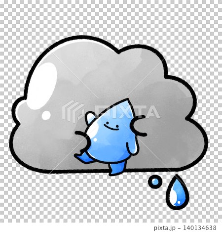蓬鬆的雨雲 | 手捧一滴雨滴（無臉） 140134638