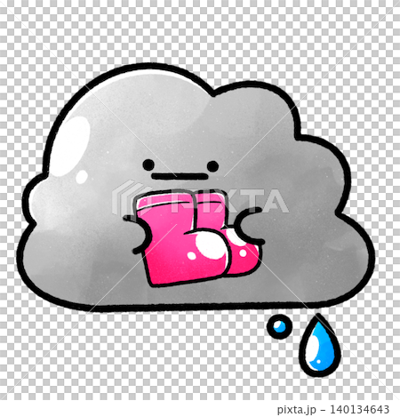 蓬鬆的雨雲 | 抱著穿著粉紅色雨靴的寶寶 蓬鬆的雨雲 | 抱著穿著粉紅色雨靴的寶寶 140134643