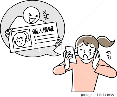 インターネットから個人情報を盗まれた女性 140134659