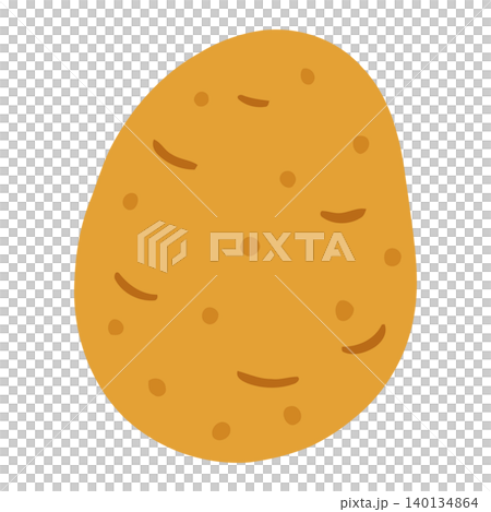 Yellow potato illustration in flat vector style for food packaging and branding Yellow potato illustration in flat vector style for food packaging and branding 140134864