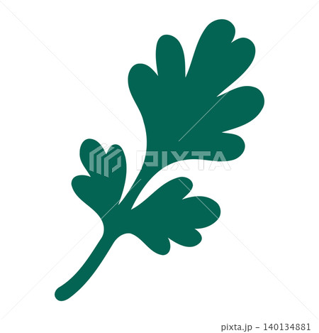 Green leaf flat vector illustration for nature and botanical designs Green leaf flat vector illustration for nature and botanical designs 140134881