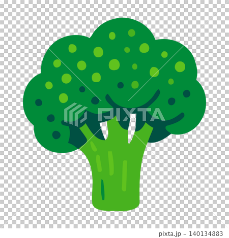 Broccoli cartoon vector illustration for food packaging and branding Broccoli cartoon vector illustration for food packaging and branding 140134883